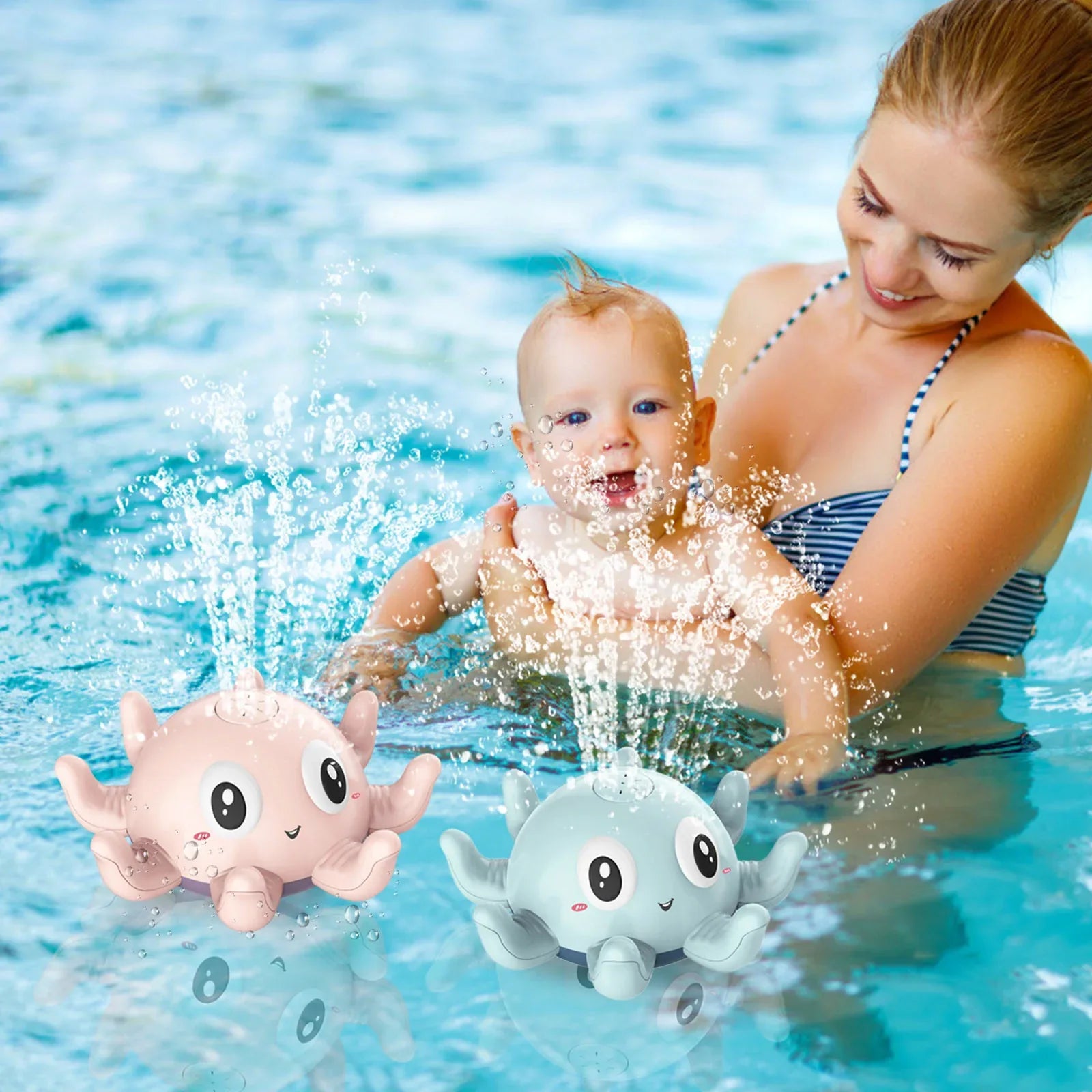 Children'S Automatic Water Spray Bath Toys Bath Fun Toys with Flashing Water Spray Toy Baby Swimming Shower with Toys New
