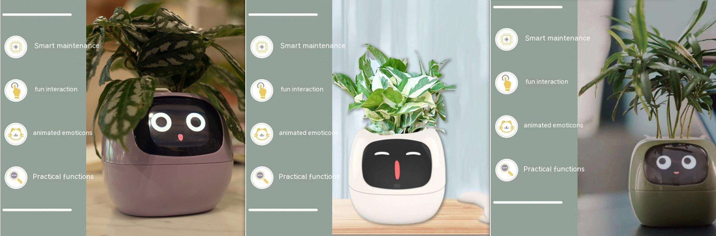 Smart Planter Endless Fun over 49 Rich Expressions 7 Smart Sensors and AI Chips Make Raising Plants Easy and Fun