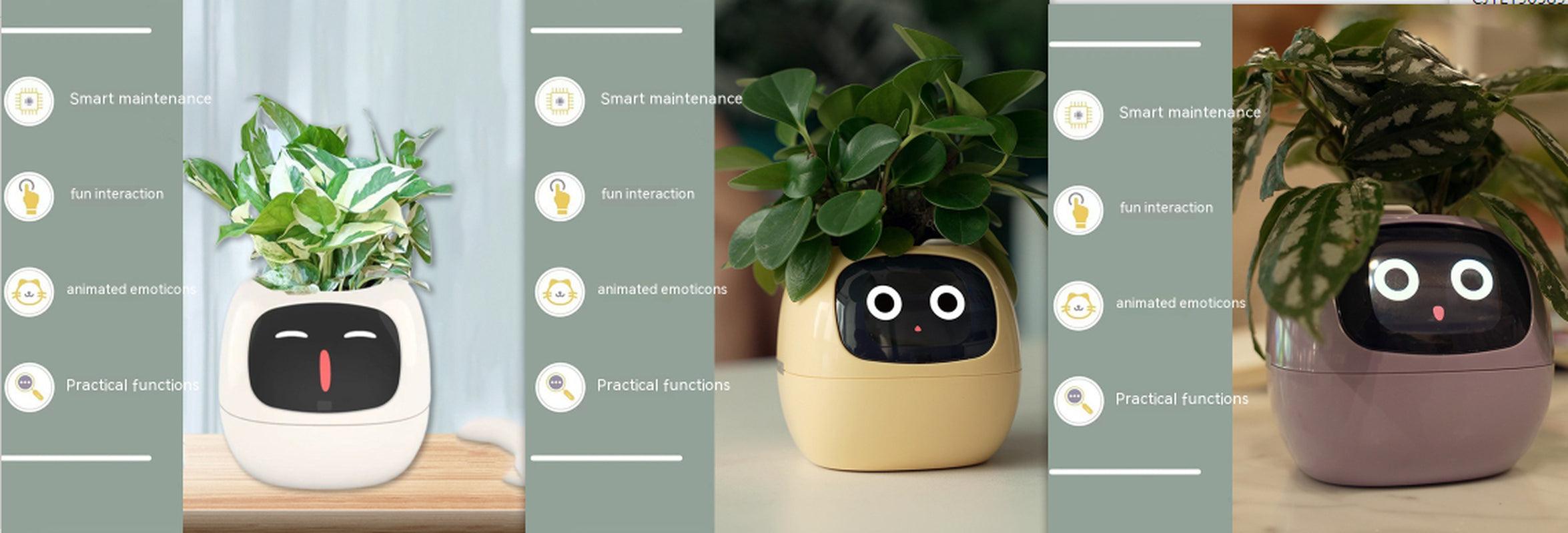 Smart Planter Endless Fun over 49 Rich Expressions 7 Smart Sensors and AI Chips Make Raising Plants Easy and Fun