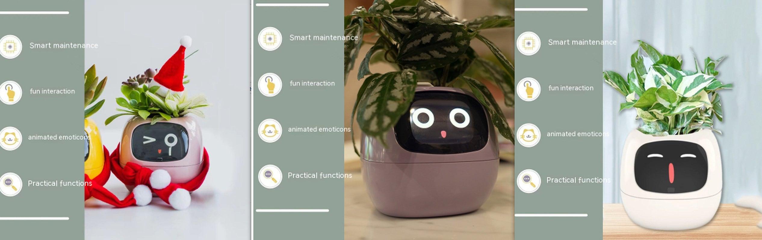 Smart Planter Endless Fun over 49 Rich Expressions 7 Smart Sensors and AI Chips Make Raising Plants Easy and Fun