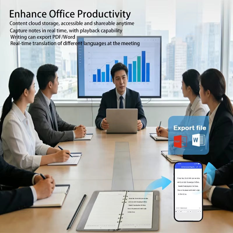 Wholesale Ai Notebook Phone Paper Screen Sync Notebook Ai Pen Multi Function Diary Smart Notebook Business Gift Set with Pen