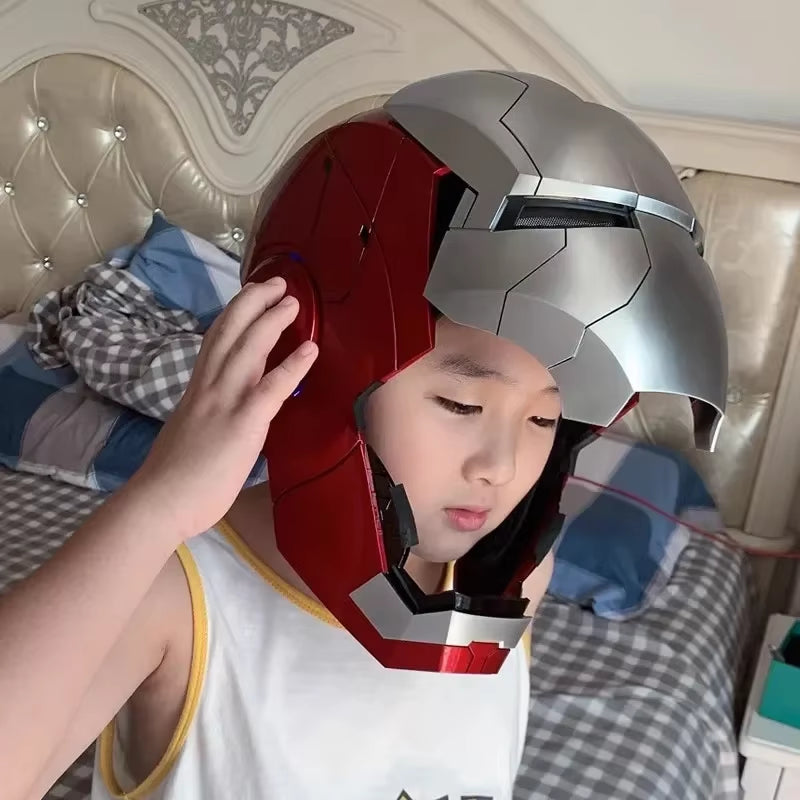 Iron Man Mk5 Helmet Automatoc 1:1 Voice Control Avengers Mk5 Mk50 Mk17 Cosplay with Led Light Electronic Close Ironman Helmet