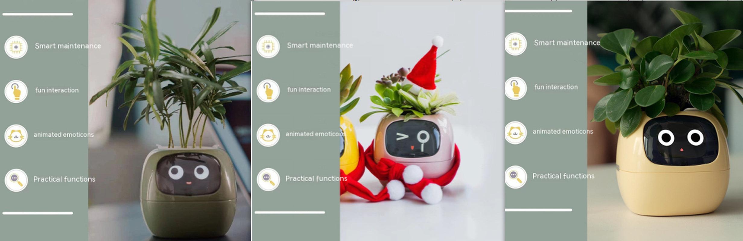 Smart Planter Endless Fun over 49 Rich Expressions 7 Smart Sensors and AI Chips Make Raising Plants Easy and Fun