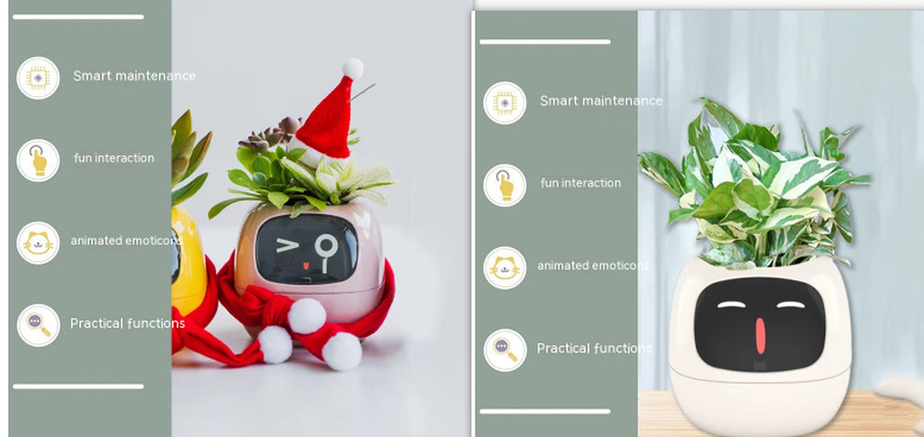 Smart Planter Endless Fun over 49 Rich Expressions 7 Smart Sensors and AI Chips Make Raising Plants Easy and Fun