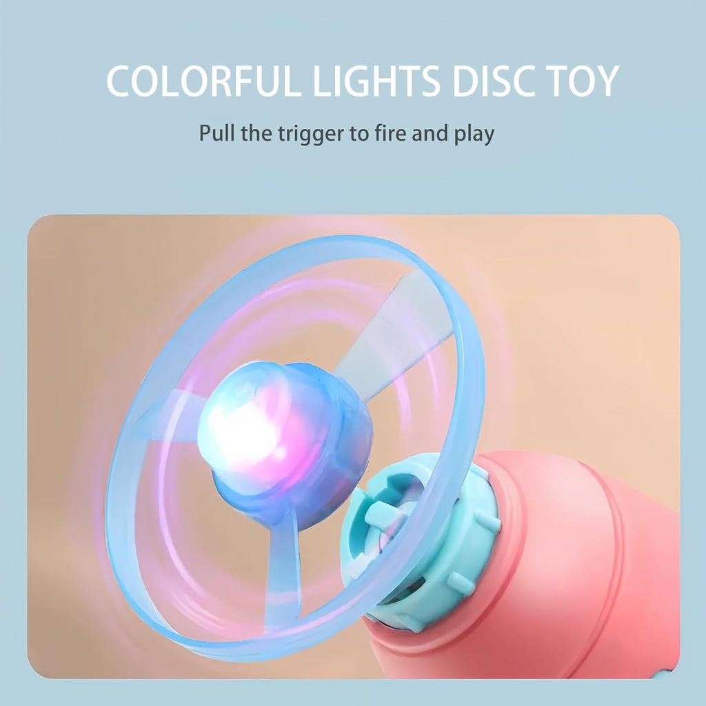 Flying Cat Toys, Interactive Cat Fetch Toy with 1 Light up Spinning Tops, and 5 Flying Propellers, Flying Dis Toy for Hunting Chasing Indoor/Outdoor