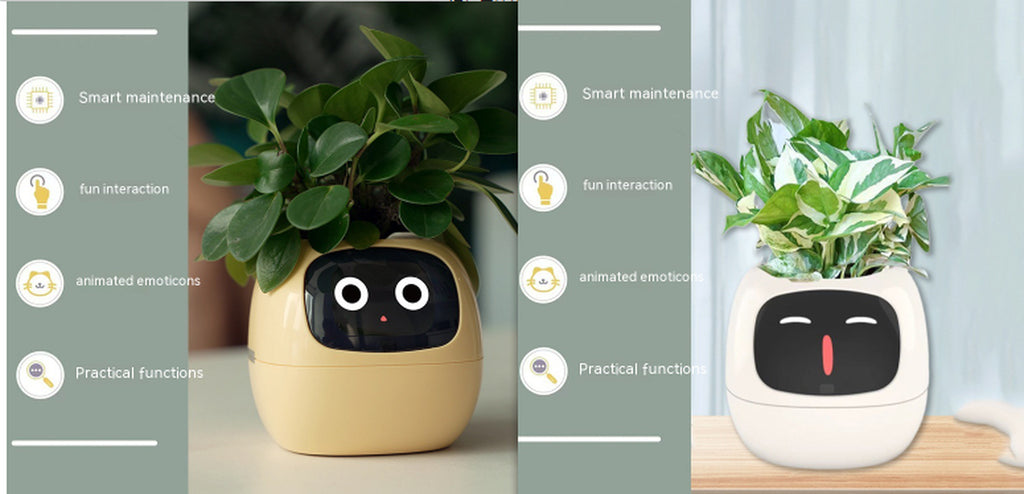 Smart Planter Endless Fun over 49 Rich Expressions 7 Smart Sensors and AI Chips Make Raising Plants Easy and Fun