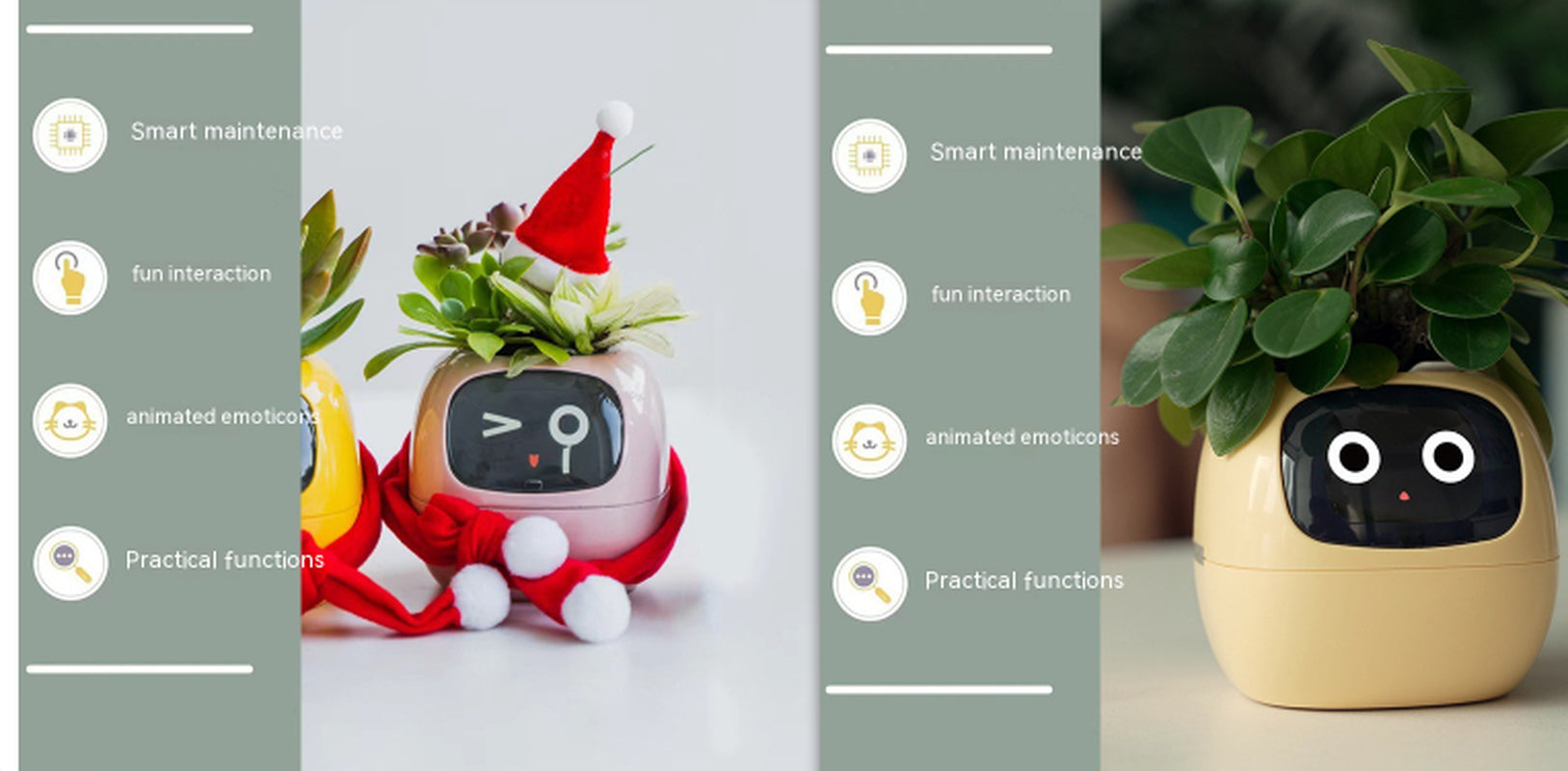 Smart Planter Endless Fun over 49 Rich Expressions 7 Smart Sensors and AI Chips Make Raising Plants Easy and Fun