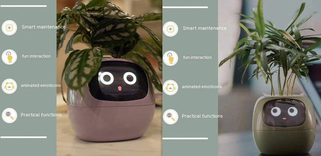 Smart Planter Endless Fun over 49 Rich Expressions 7 Smart Sensors and AI Chips Make Raising Plants Easy and Fun