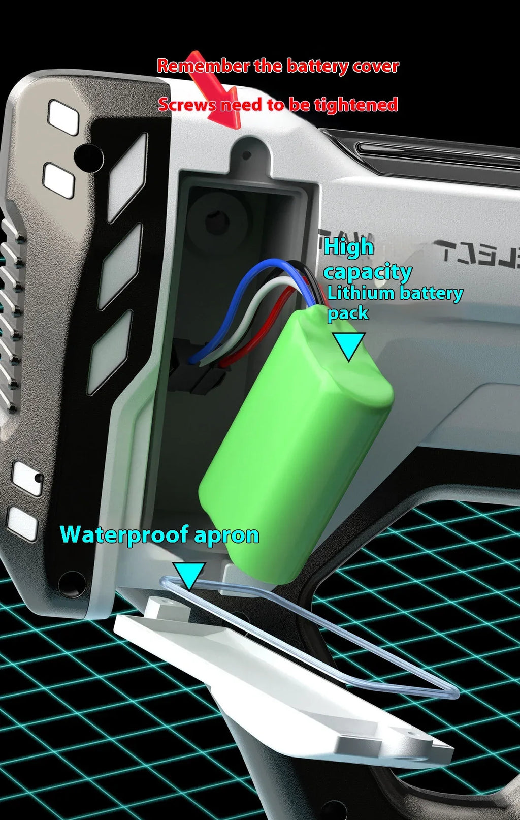 Electric Water Gun Automatic Water Feeding High Voltage Pulse Children Toy Gun