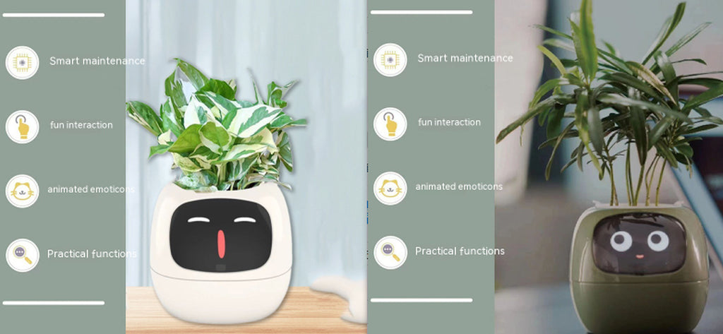 Smart Planter Endless Fun over 49 Rich Expressions 7 Smart Sensors and AI Chips Make Raising Plants Easy and Fun
