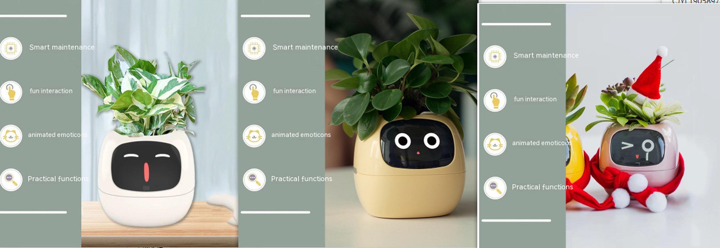 Smart Planter Endless Fun over 49 Rich Expressions 7 Smart Sensors and AI Chips Make Raising Plants Easy and Fun