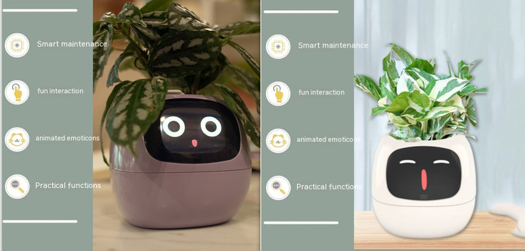 Smart Planter Endless Fun over 49 Rich Expressions 7 Smart Sensors and AI Chips Make Raising Plants Easy and Fun