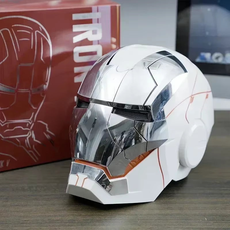 Iron Man Mk5 Helmet Automatoc 1:1 Voice Control Avengers Mk5 Mk50 Mk17 Cosplay with Led Light Electronic Close Ironman Helmet