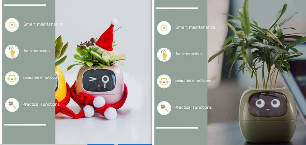 Smart Planter Endless Fun over 49 Rich Expressions 7 Smart Sensors and AI Chips Make Raising Plants Easy and Fun