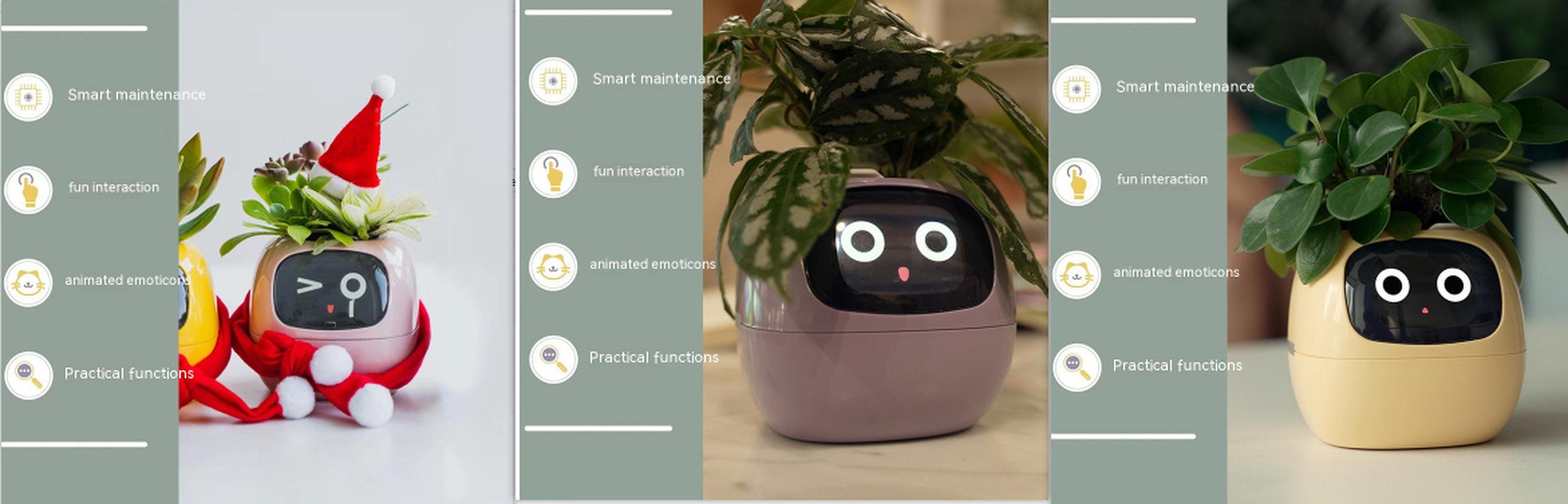 Smart Planter Endless Fun over 49 Rich Expressions 7 Smart Sensors and AI Chips Make Raising Plants Easy and Fun