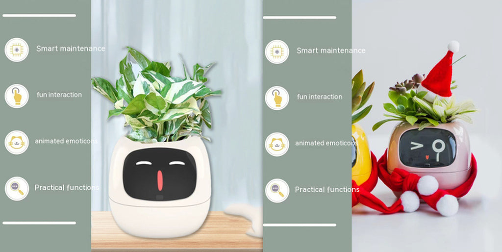 Smart Planter Endless Fun over 49 Rich Expressions 7 Smart Sensors and AI Chips Make Raising Plants Easy and Fun