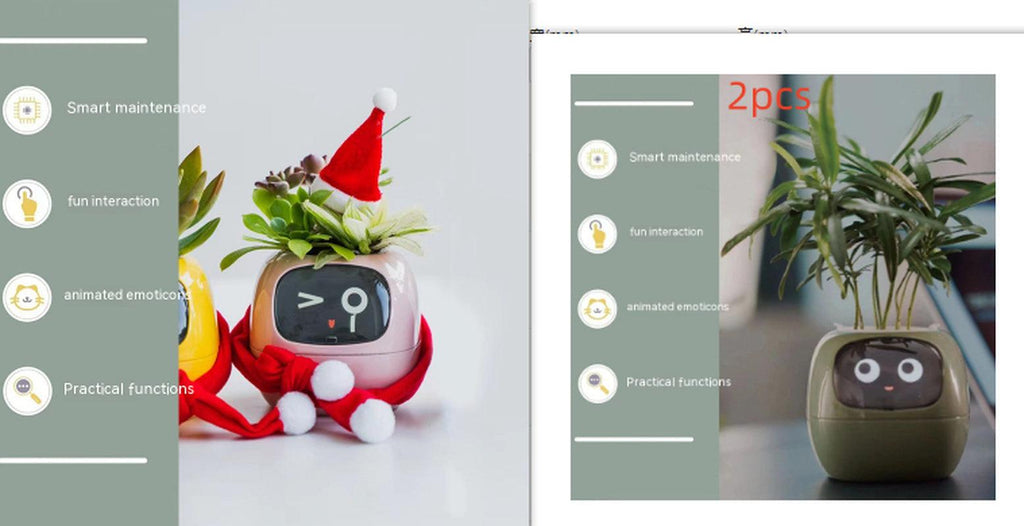Smart Planter Endless Fun over 49 Rich Expressions 7 Smart Sensors and AI Chips Make Raising Plants Easy and Fun
