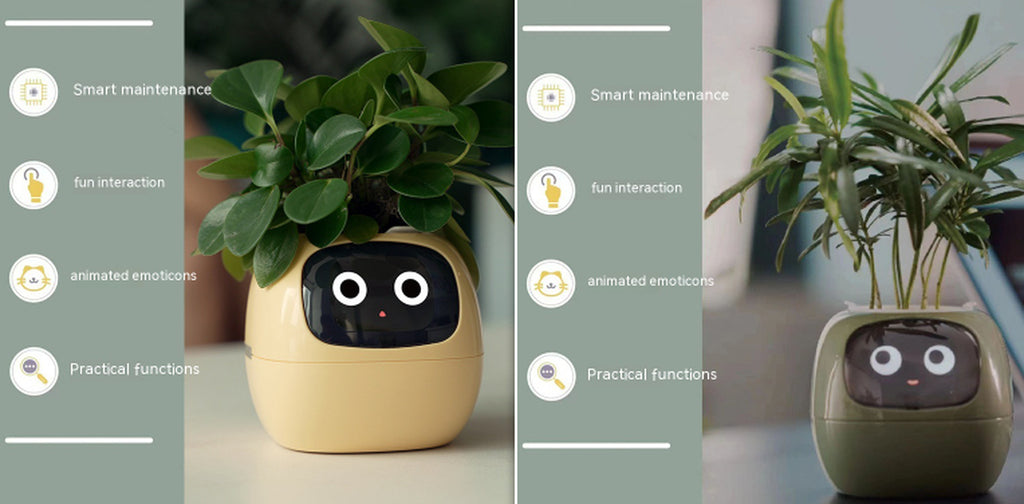Smart Planter Endless Fun over 49 Rich Expressions 7 Smart Sensors and AI Chips Make Raising Plants Easy and Fun