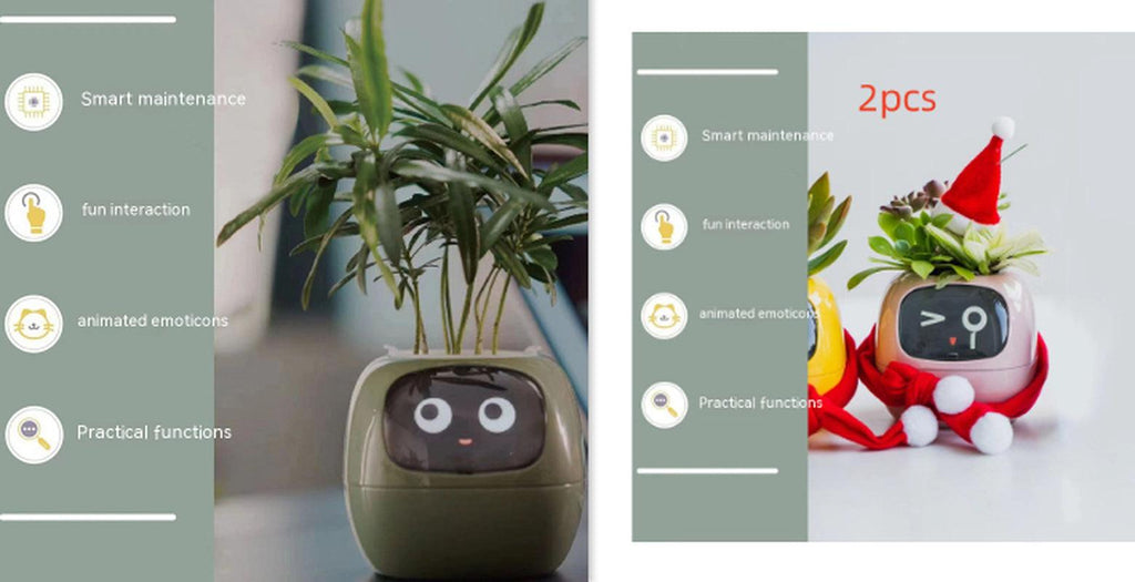 Smart Planter Endless Fun over 49 Rich Expressions 7 Smart Sensors and AI Chips Make Raising Plants Easy and Fun