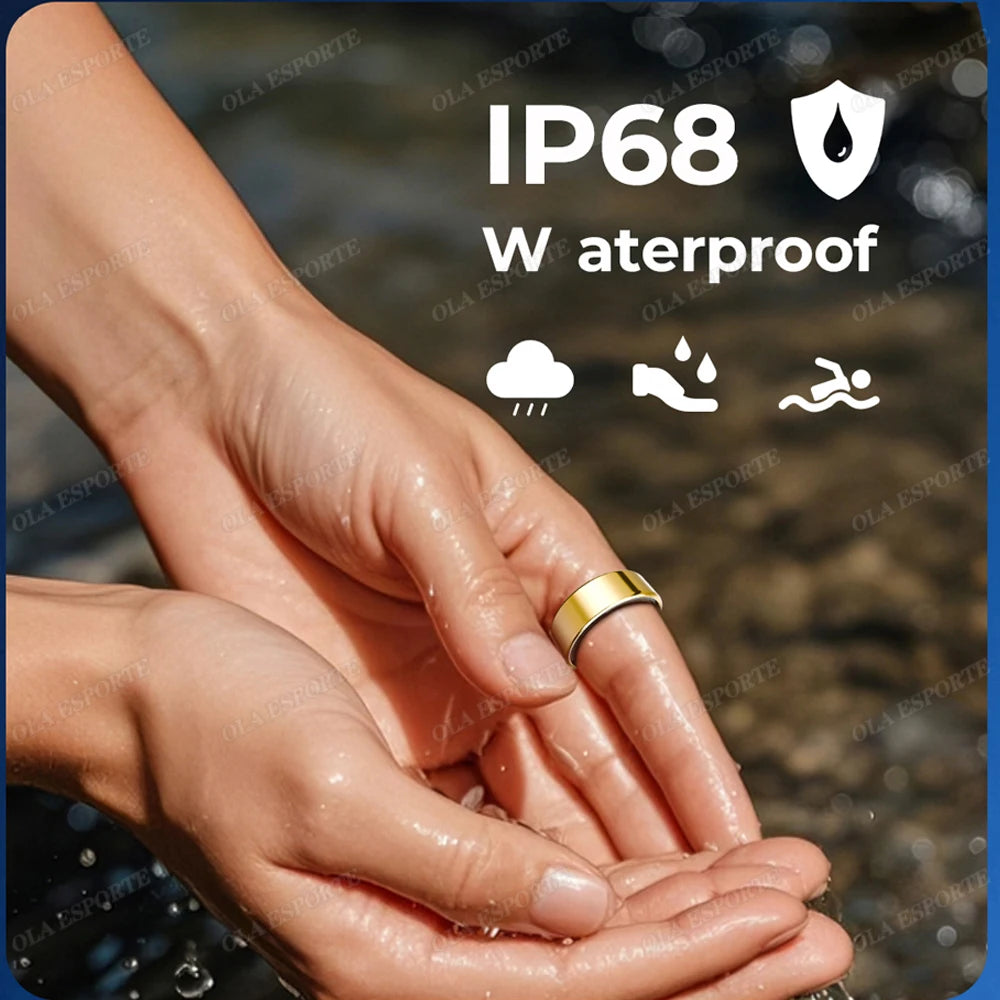 For Smart Ring Men Women Bluetooth Monitor Blood Heartrate Blood Oxygen Monitor Smartring Multisport 5ATM Waterproof 2025