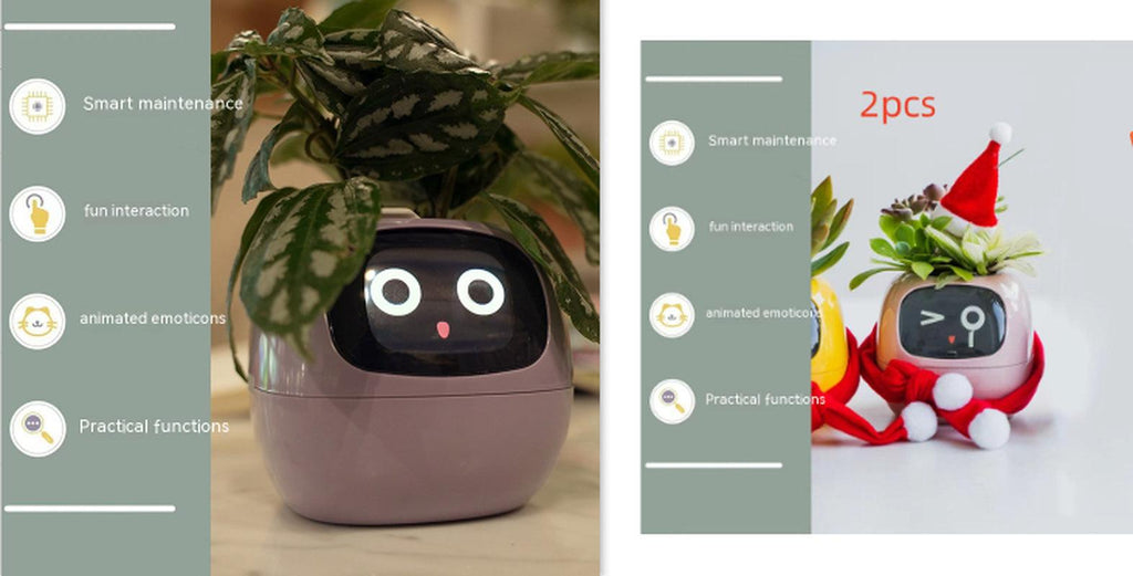 Smart Planter Endless Fun over 49 Rich Expressions 7 Smart Sensors and AI Chips Make Raising Plants Easy and Fun