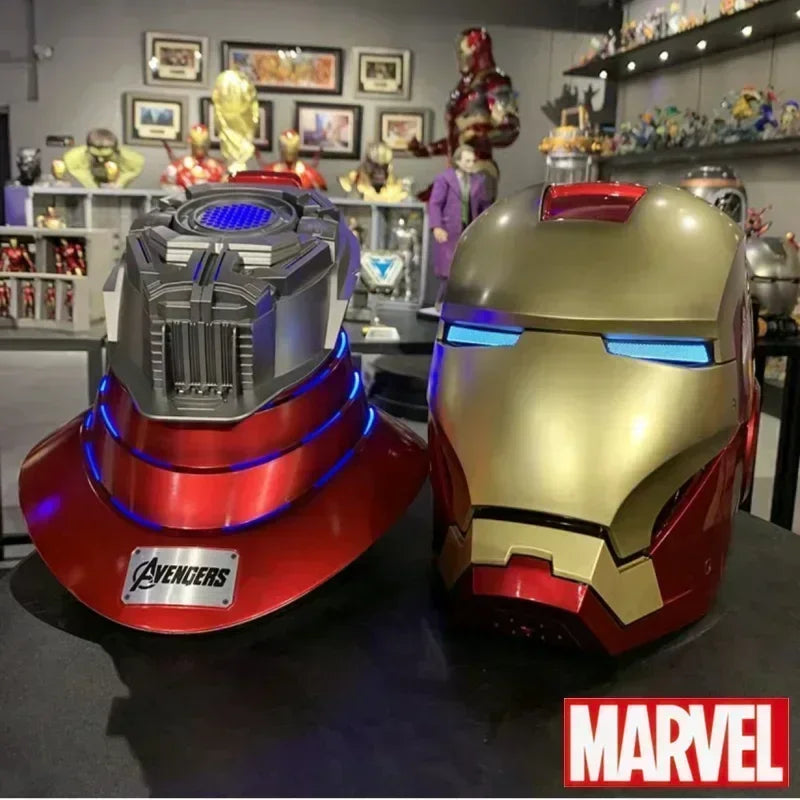 Iron Man Mk5 Helmet Automatoc 1:1 Voice Control Avengers Mk5 Mk50 Mk17 Cosplay with Led Light Electronic Close Ironman Helmet