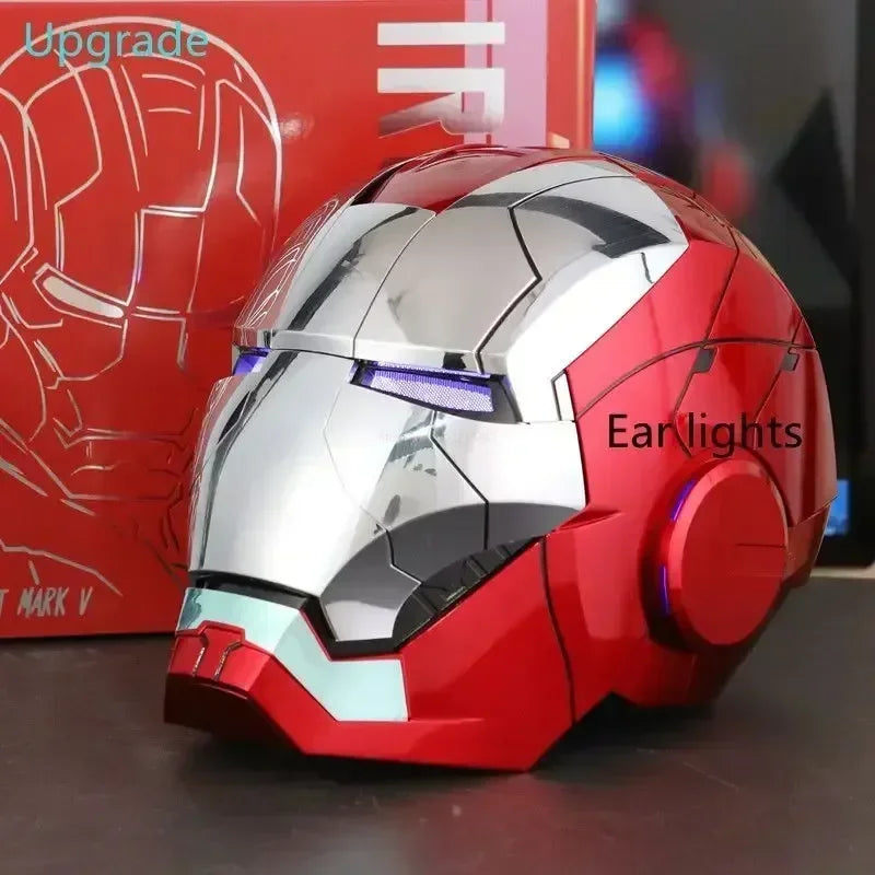Iron Man Mk5 Helmet Automatoc 1:1 Voice Control Avengers Mk5 Mk50 Mk17 Cosplay with Led Light Electronic Close Ironman Helmet