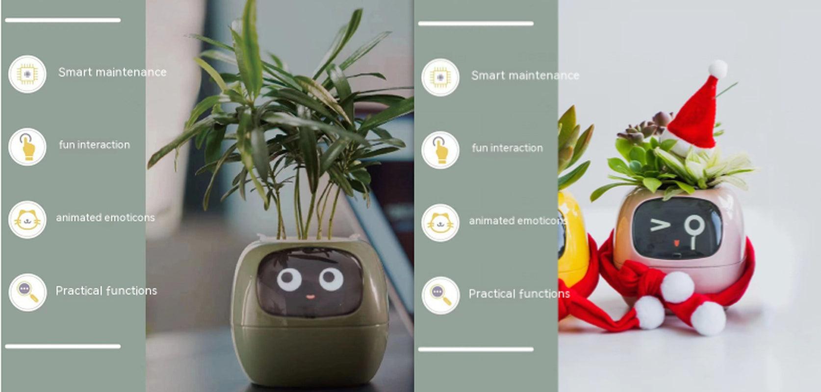Smart Planter Endless Fun over 49 Rich Expressions 7 Smart Sensors and AI Chips Make Raising Plants Easy and Fun