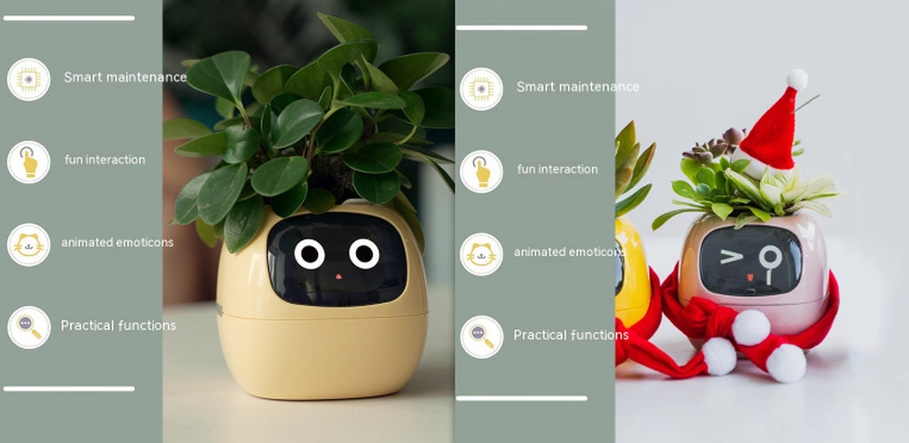Smart Planter Endless Fun over 49 Rich Expressions 7 Smart Sensors and AI Chips Make Raising Plants Easy and Fun
