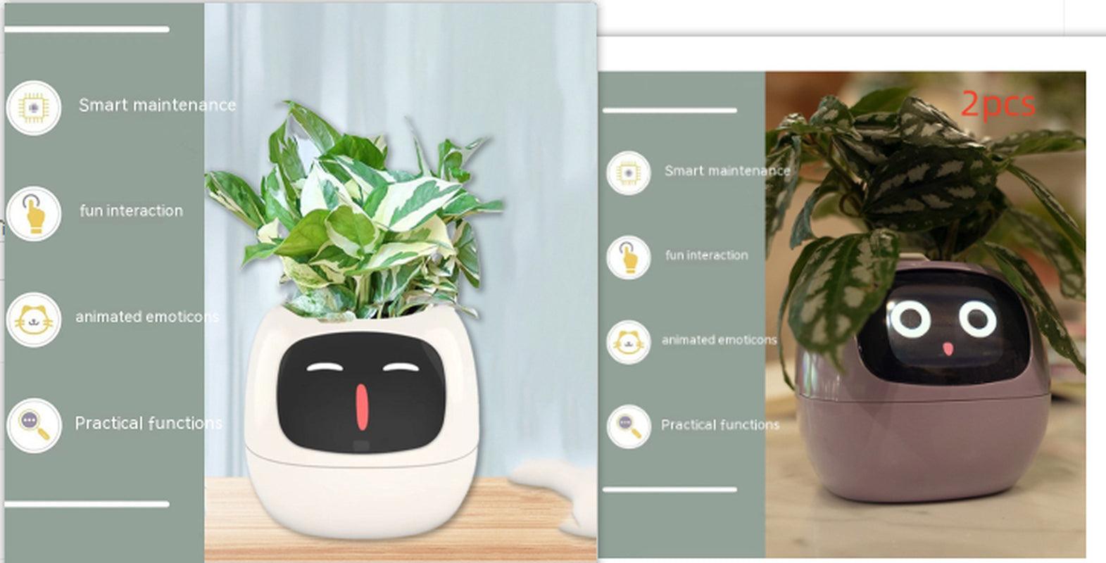 Smart Planter Endless Fun over 49 Rich Expressions 7 Smart Sensors and AI Chips Make Raising Plants Easy and Fun