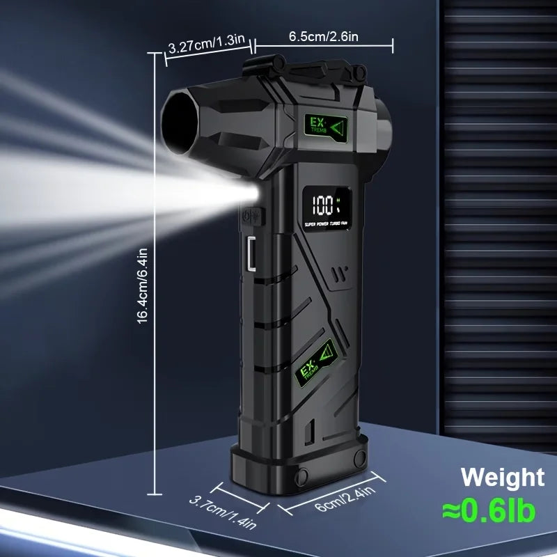 Powerful Violent Fan 1000000RPM Turbo Air Blower 380G Thrust High Speed Brushless Turbo Jet Blower with LED Lighting