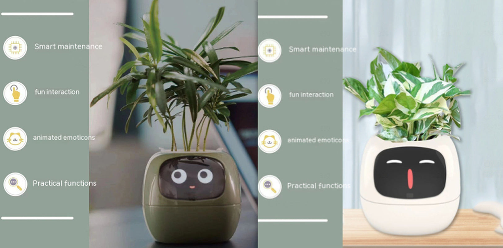 Smart Planter Endless Fun over 49 Rich Expressions 7 Smart Sensors and AI Chips Make Raising Plants Easy and Fun