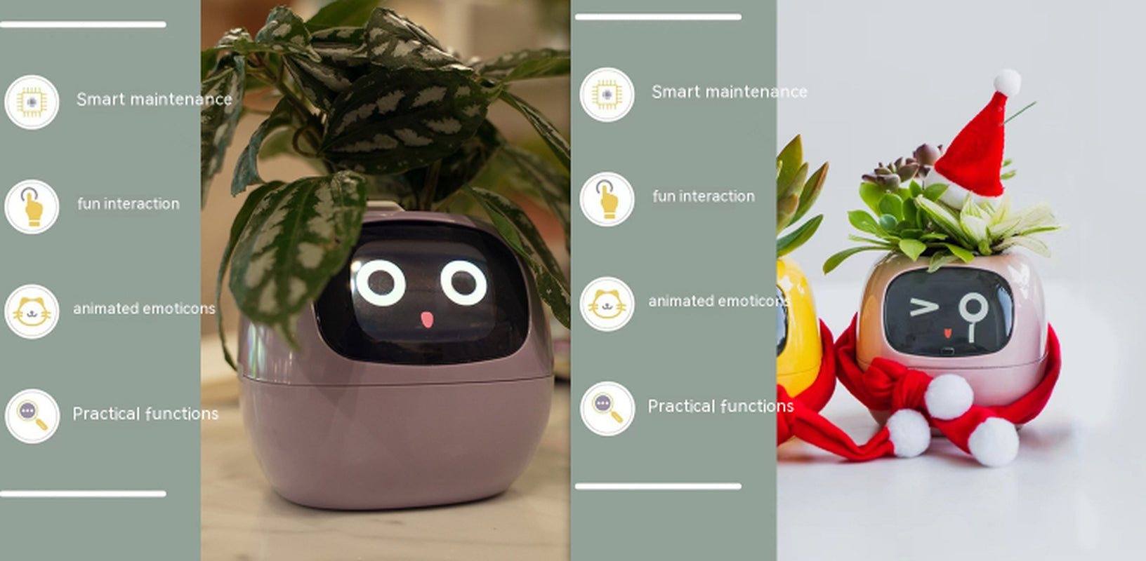 Smart Planter Endless Fun over 49 Rich Expressions 7 Smart Sensors and AI Chips Make Raising Plants Easy and Fun