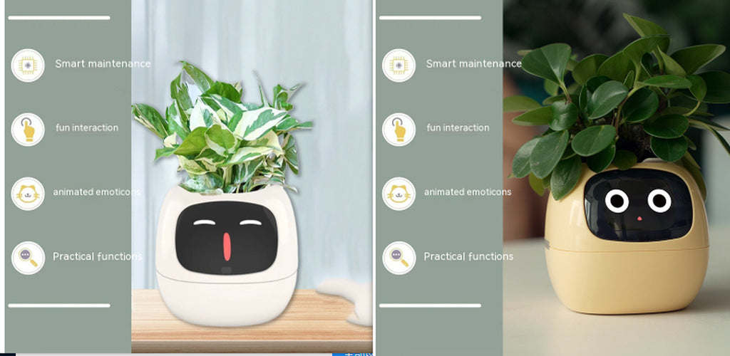 Smart Planter Endless Fun over 49 Rich Expressions 7 Smart Sensors and AI Chips Make Raising Plants Easy and Fun