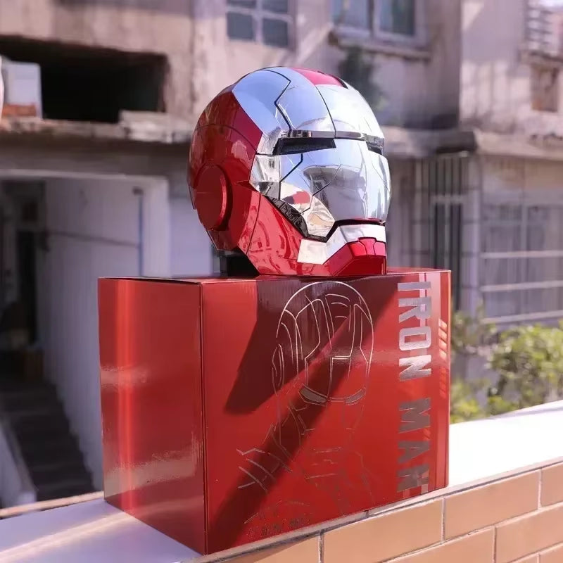 Iron Man Mk5 Helmet Automatoc 1:1 Voice Control Avengers Mk5 Mk50 Mk17 Cosplay with Led Light Electronic Close Ironman Helmet