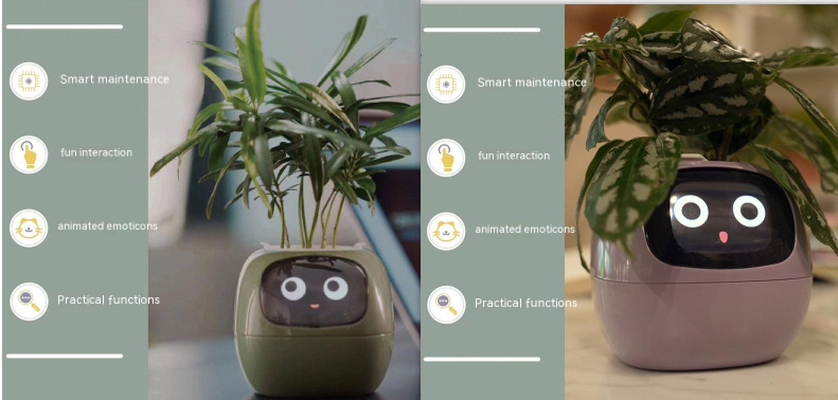 Smart Planter Endless Fun over 49 Rich Expressions 7 Smart Sensors and AI Chips Make Raising Plants Easy and Fun
