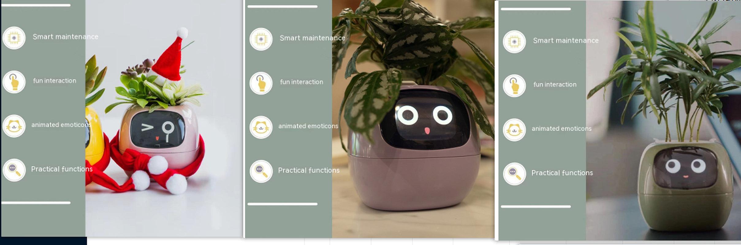 Smart Planter Endless Fun over 49 Rich Expressions 7 Smart Sensors and AI Chips Make Raising Plants Easy and Fun