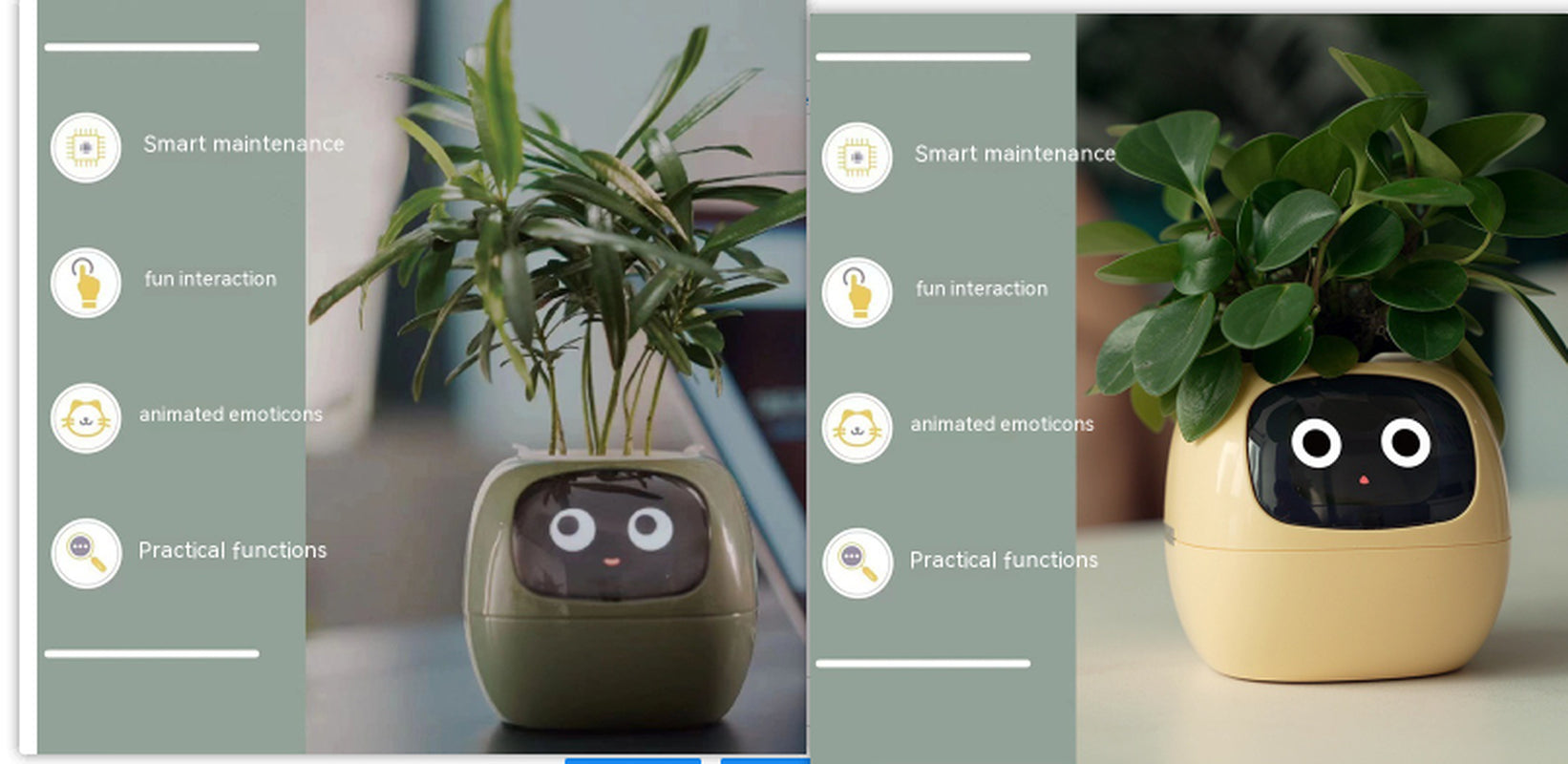 Smart Planter Endless Fun over 49 Rich Expressions 7 Smart Sensors and AI Chips Make Raising Plants Easy and Fun